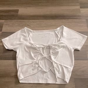 Aeropostale cropped tie shirt